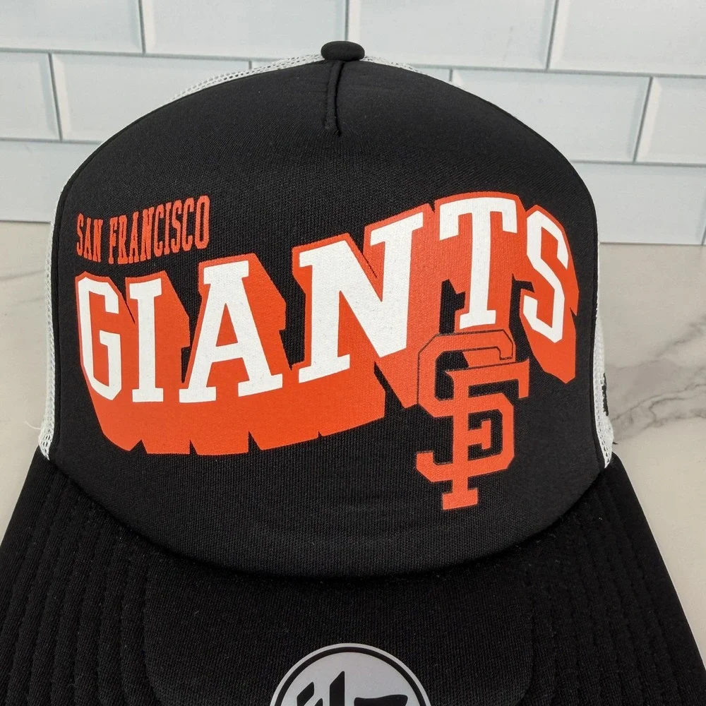 San Francisco Giants Hat Cap Snap Back Mens One Size Black White‎ 47 Baseball